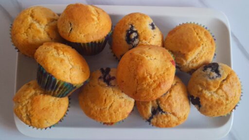 Baked classic Blueberry Muffins