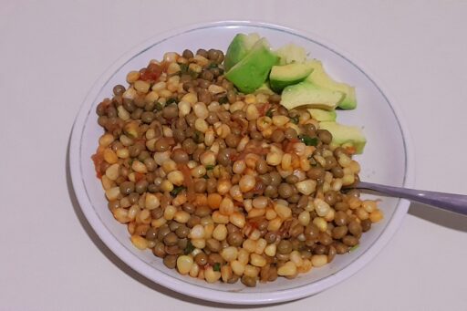 Green maize with green pigeon peas