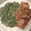 coconut creamed cowpeas leaves with oxtail