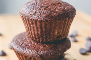 Easy eggless beetroot chocolate muffins