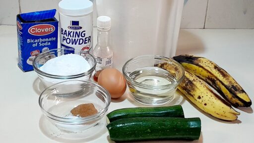 Banana Zucchini Bread ingredients