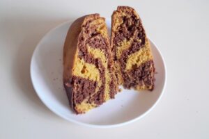 Mango chocolate marble cake